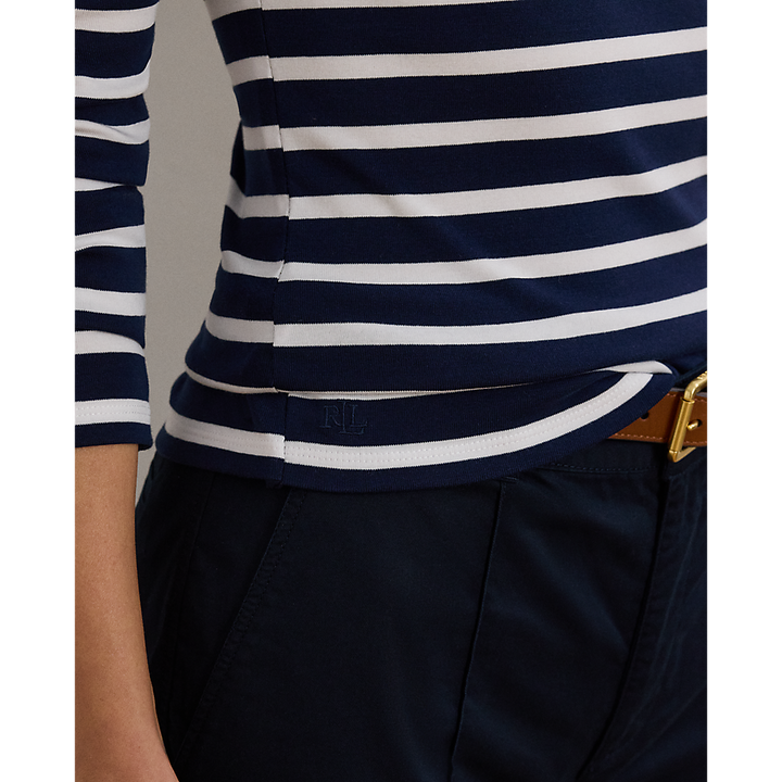 LRL Striped Stretch Cotton Long-Sleeve Tee/Majica 200957732001