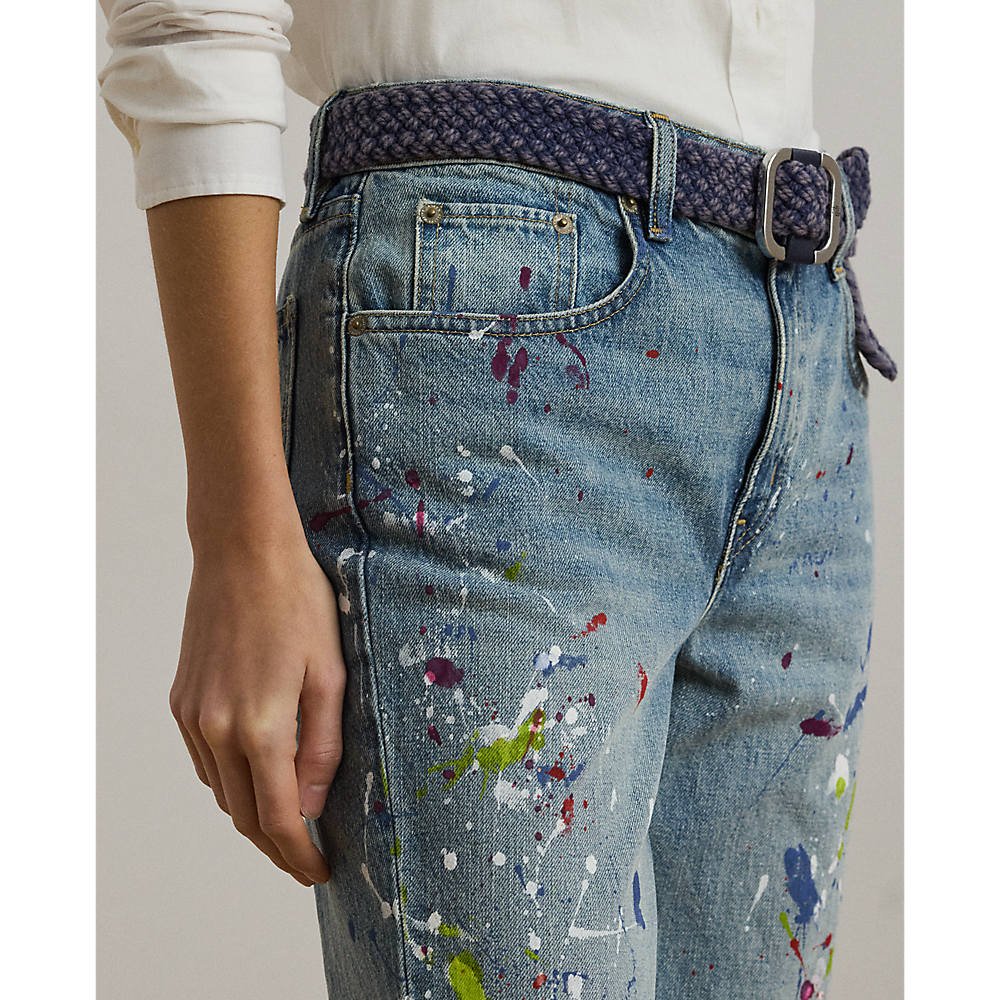 LRL Print Boyfriend Tapered Ankle Jean/Traperice 200971257001