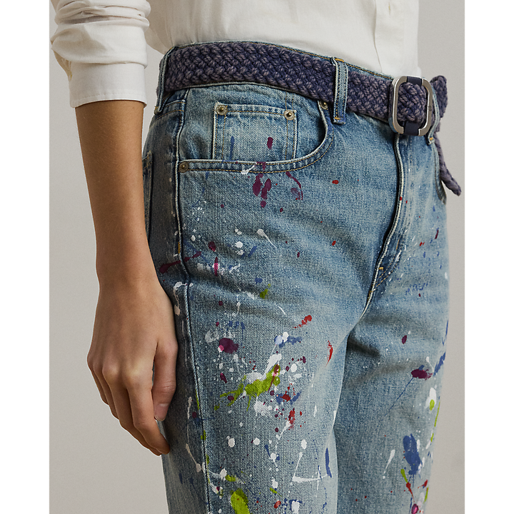 LRL Print Boyfriend Tapered Ankle Jean/Traperice 200971257001