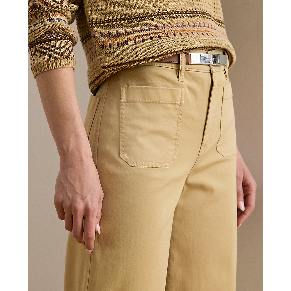 LRL Stretch Chino Wide-Leg Cropped Trouser/Hlače 200973689003
