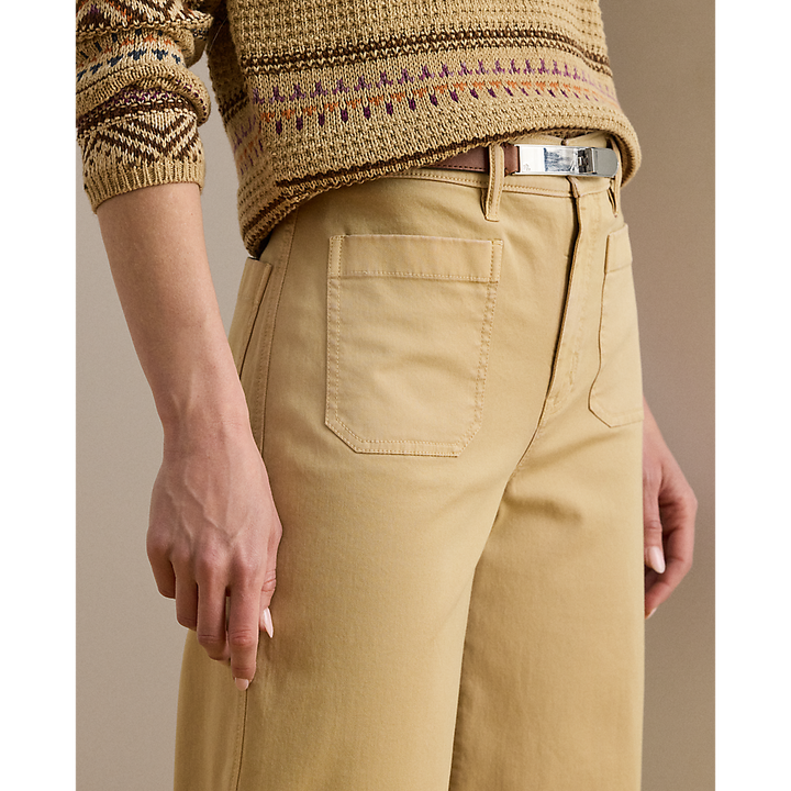 LRL Stretch Chino Wide-Leg Cropped Trouser/Hlače 200973689003