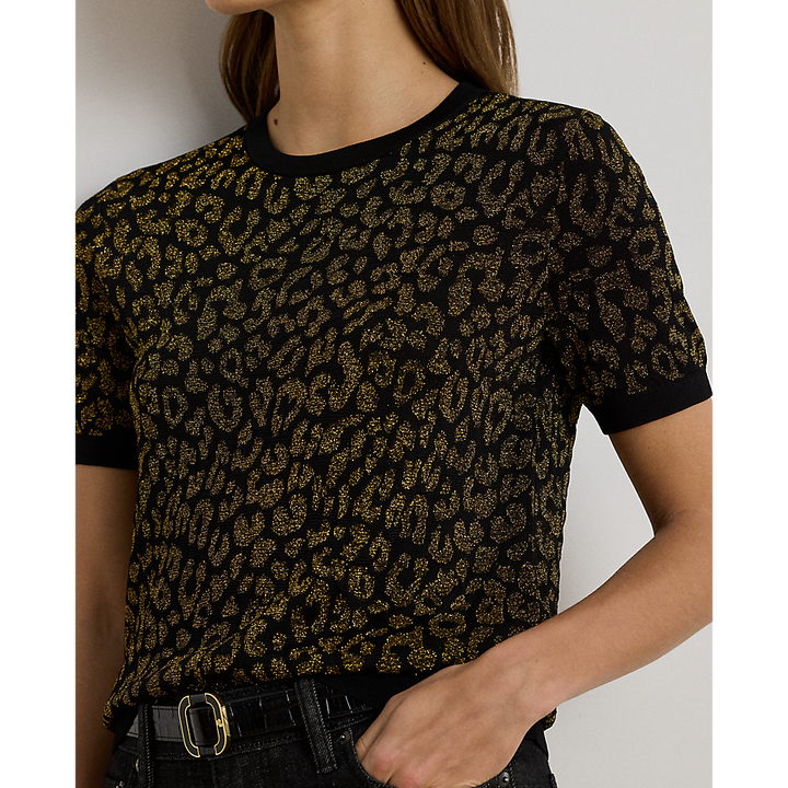 LRL Metallic Ocelot Short-Sleeve Jumper/Pulover 200979660001
