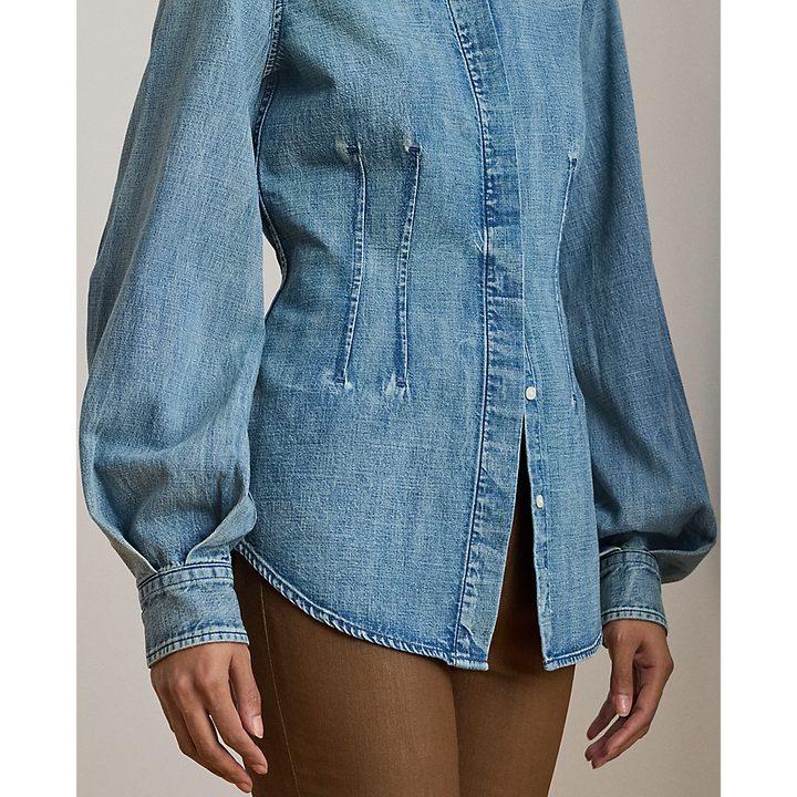 LRL Denim Dekinee Long Sleeve Button front Shirt/Košulja 200979997001