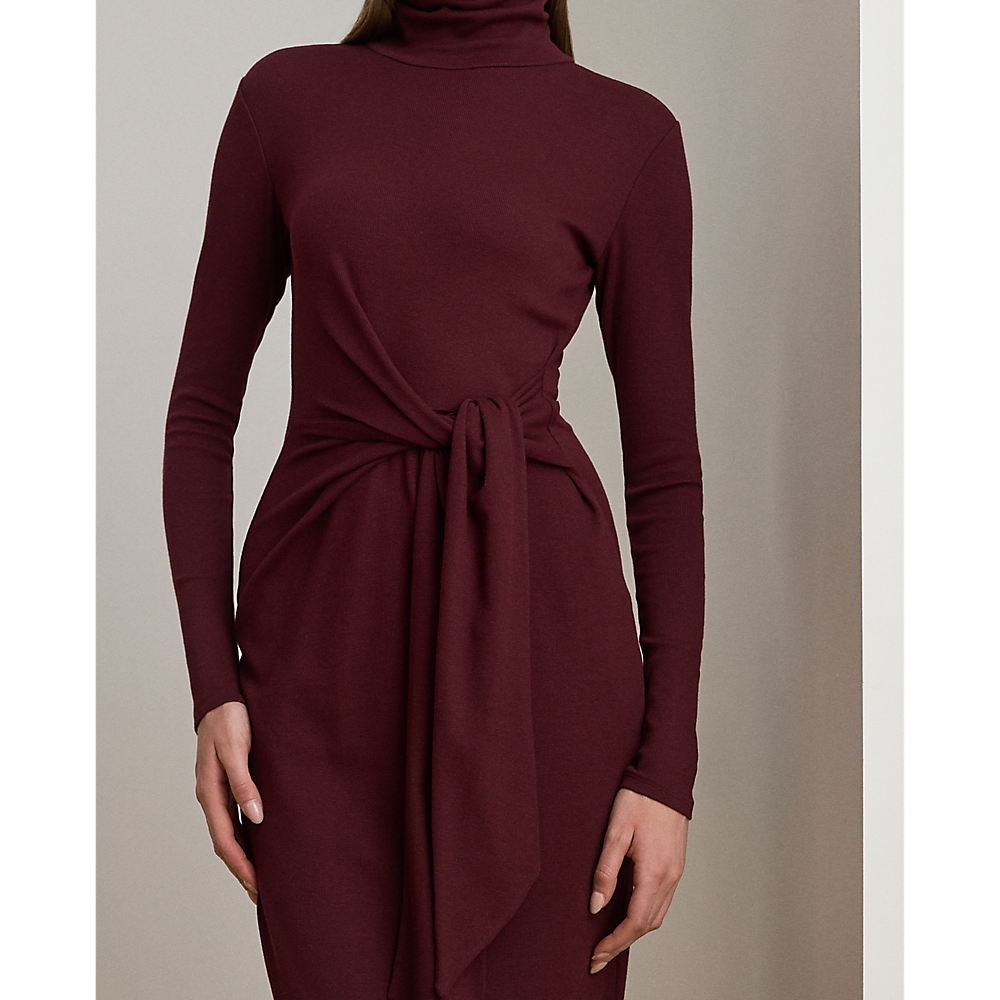 LRL Tie-Front Roll Neck Dress/Haljina 200980028006
