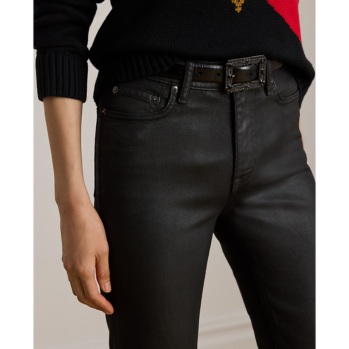 LRL Coated High-Rise Straight Ankle Jean/Traperice 200982610001