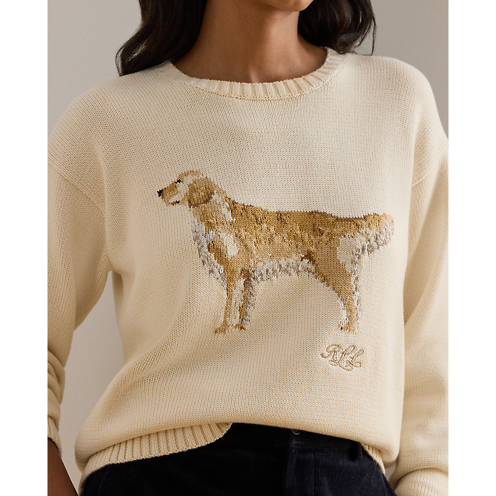 LRL Intarsia-Knit Golden Retriever Jumper/Pulover 200P02074001