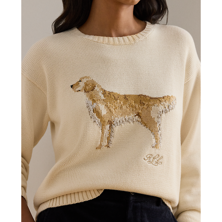 LRL Intarsia-Knit Golden Retriever Jumper/Pulover 200P02074001
