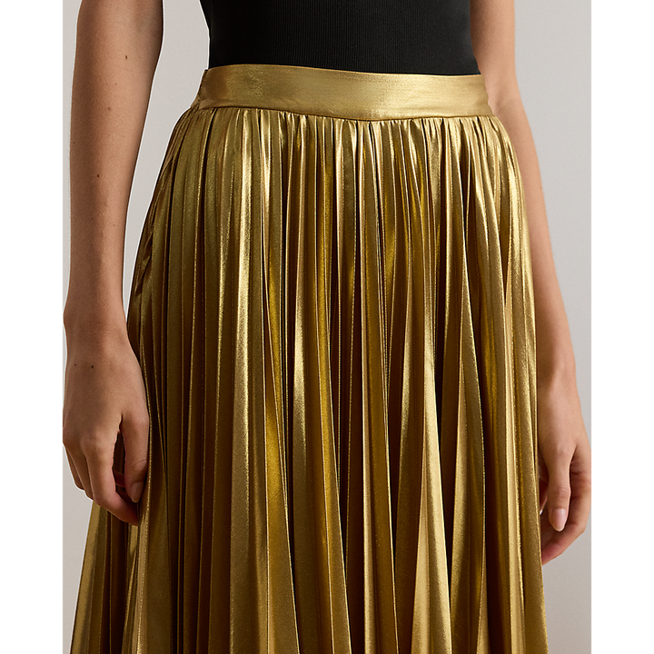 LRL Pleated Metallic Chiffon Skirt/Suknja 200P03432001