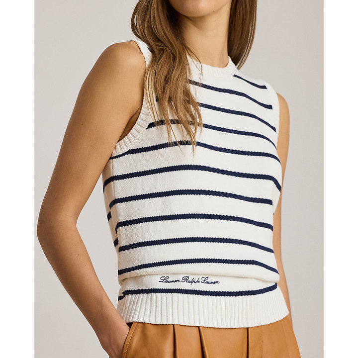 LRL Striped Cotton Sleeveless Jumper/Pulover 200P03501001