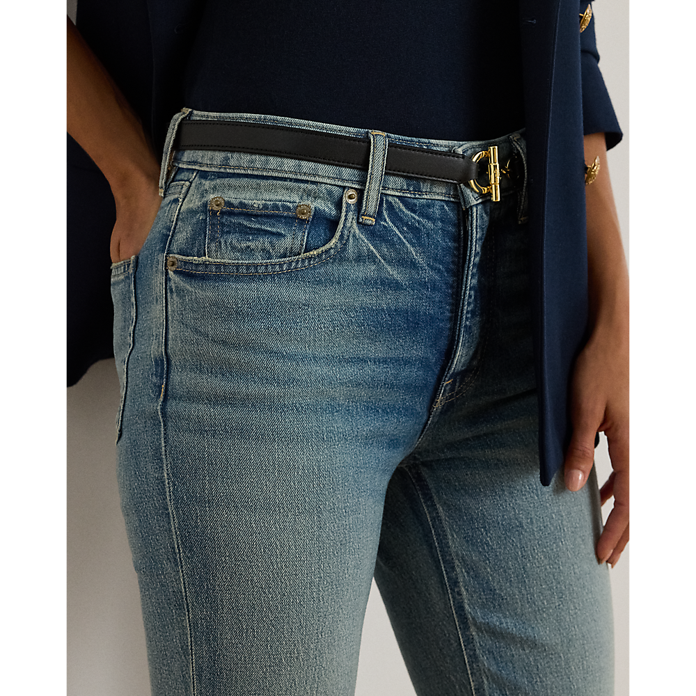 LRL High-Rise Straight Ankle Jean/Traperice 200P03646001