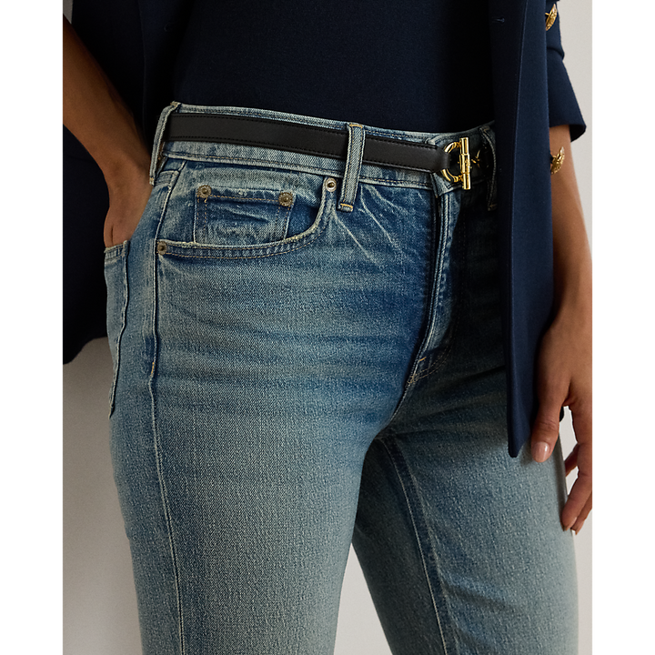 LRL High-Rise Straight Ankle Jean/Traperice 200P03646001