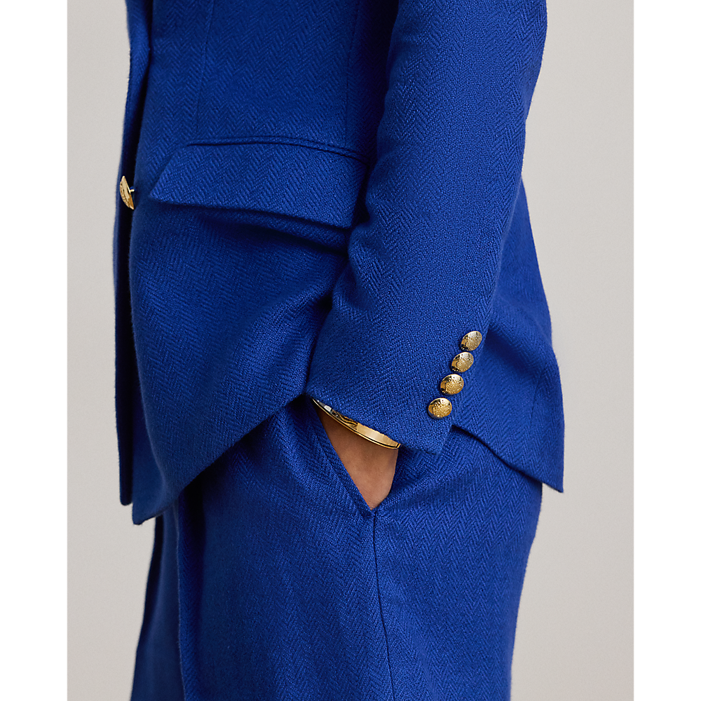 LRL Double-Breasted Linen-Cotton Blazer/Sako 200P03659001