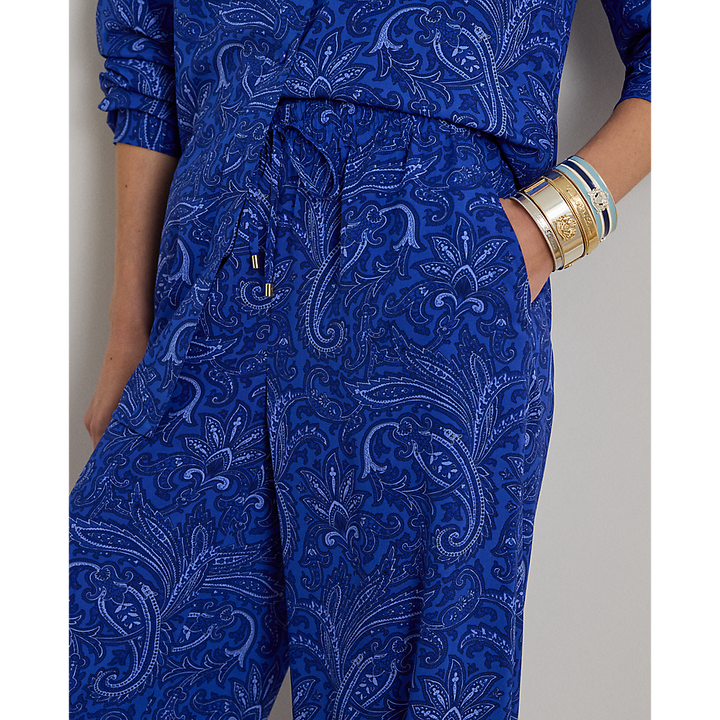 LRL Paisley Crepe Wide-Leg Trouser/Hlače 200P03695001