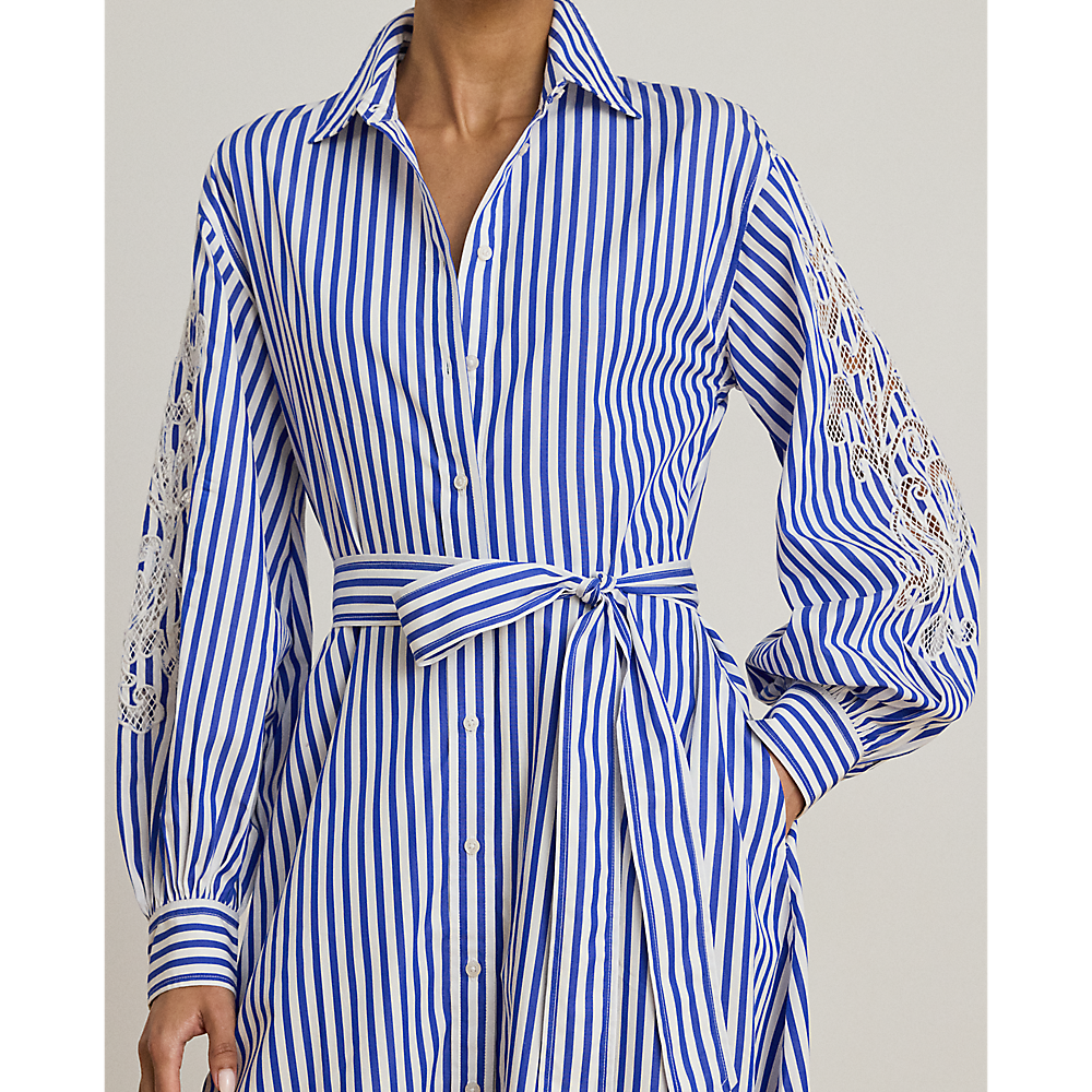 LRL Striped Eyelet Broadcloth Shirtdress/Haljina 200P03711001