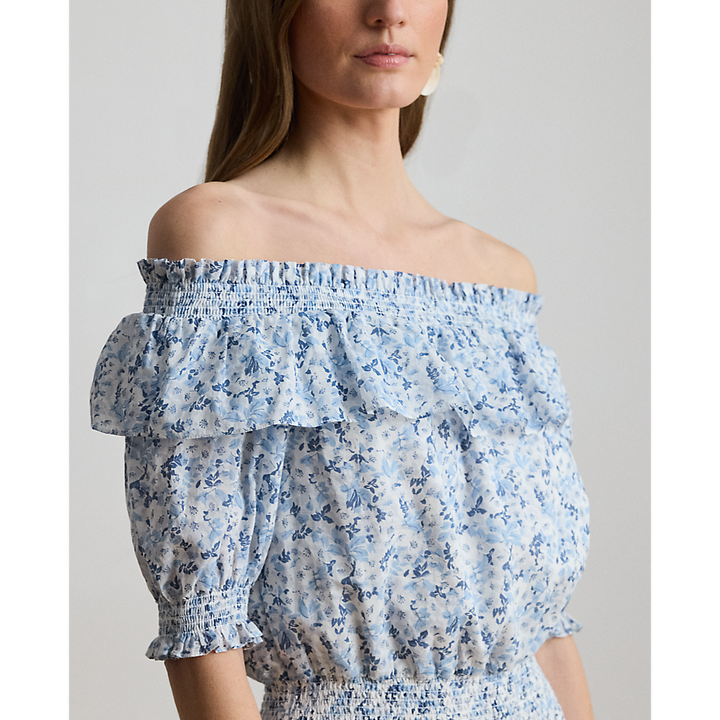 LRL Floral Voile Off-the-Shoulder Dress /Haljina 200P08959001