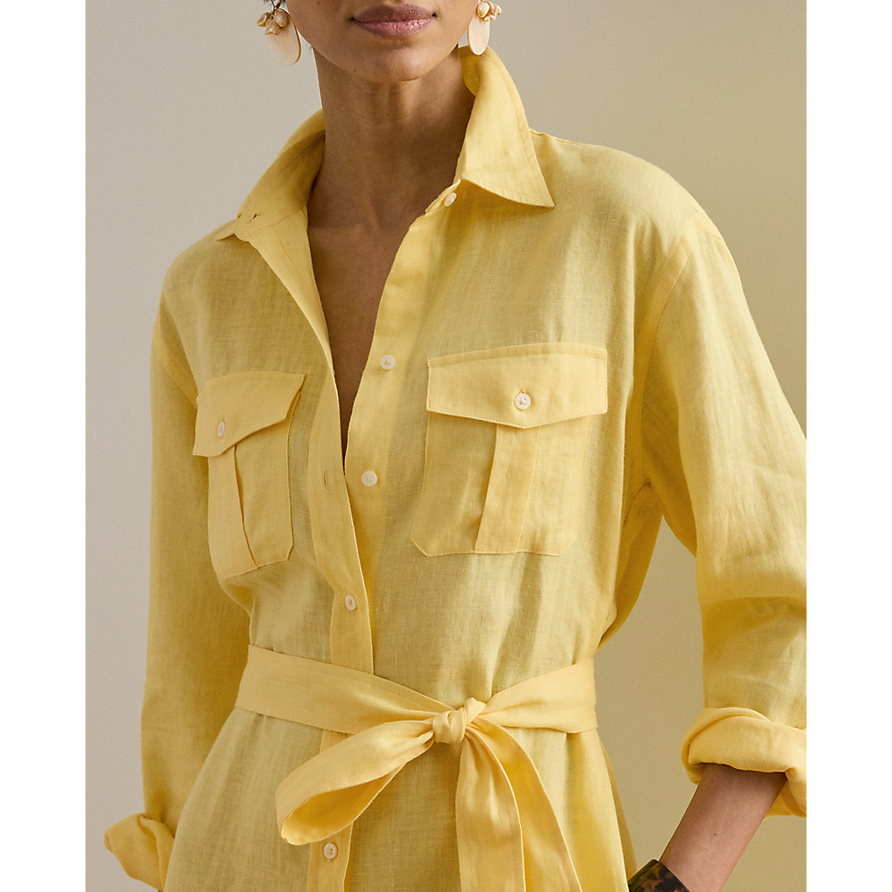 LRL Belted Linen Midi Shirtdress/Haljina 200P13684005