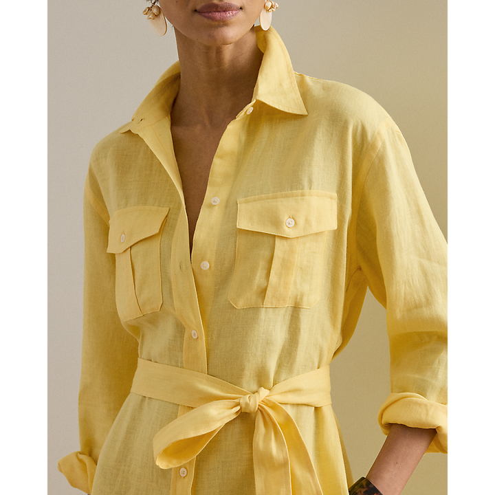 LRL Belted Linen Midi Shirtdress/Haljina 200P13684005