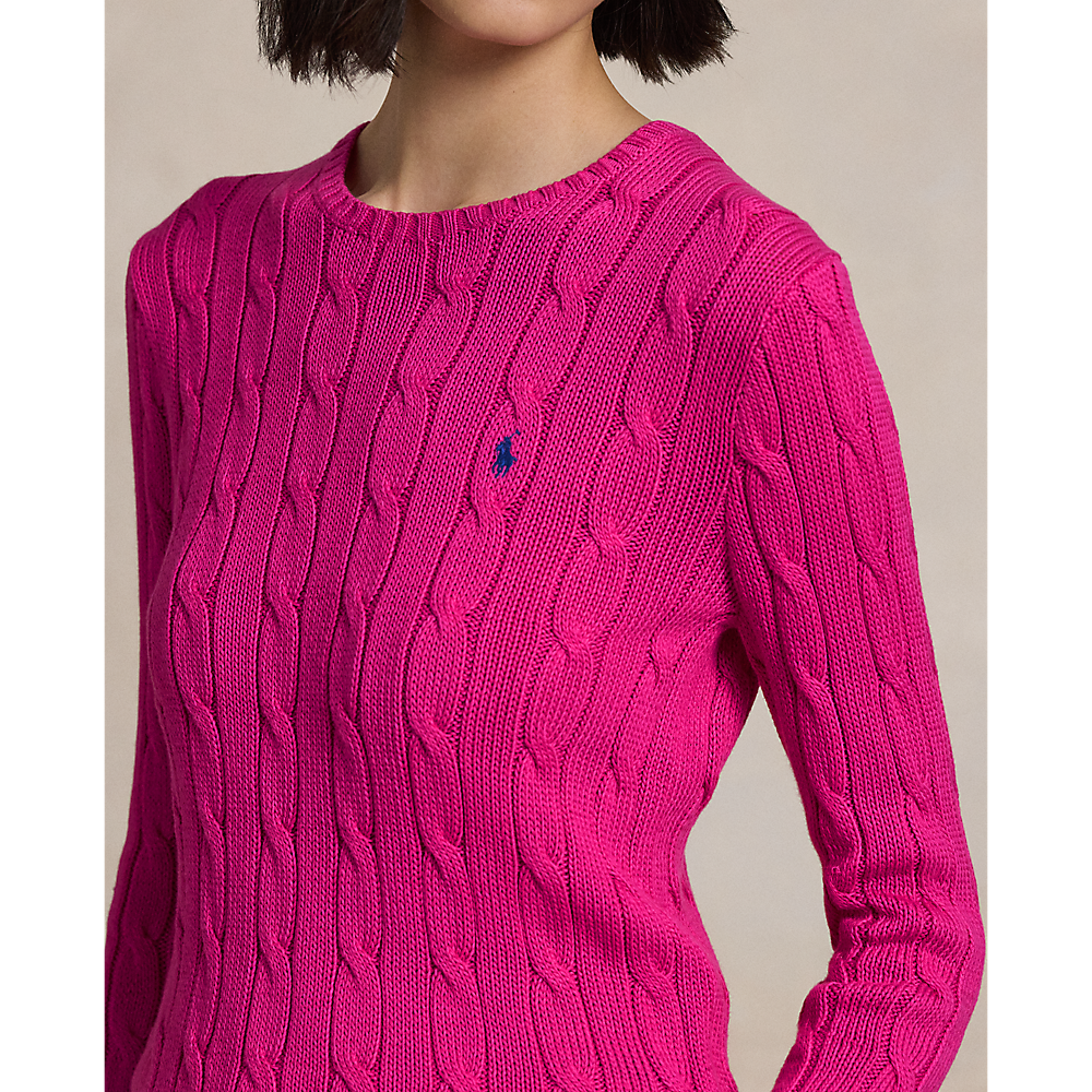 PRL Cable-Knit Cotton Crewneck Jumper/Pulover 211891640025