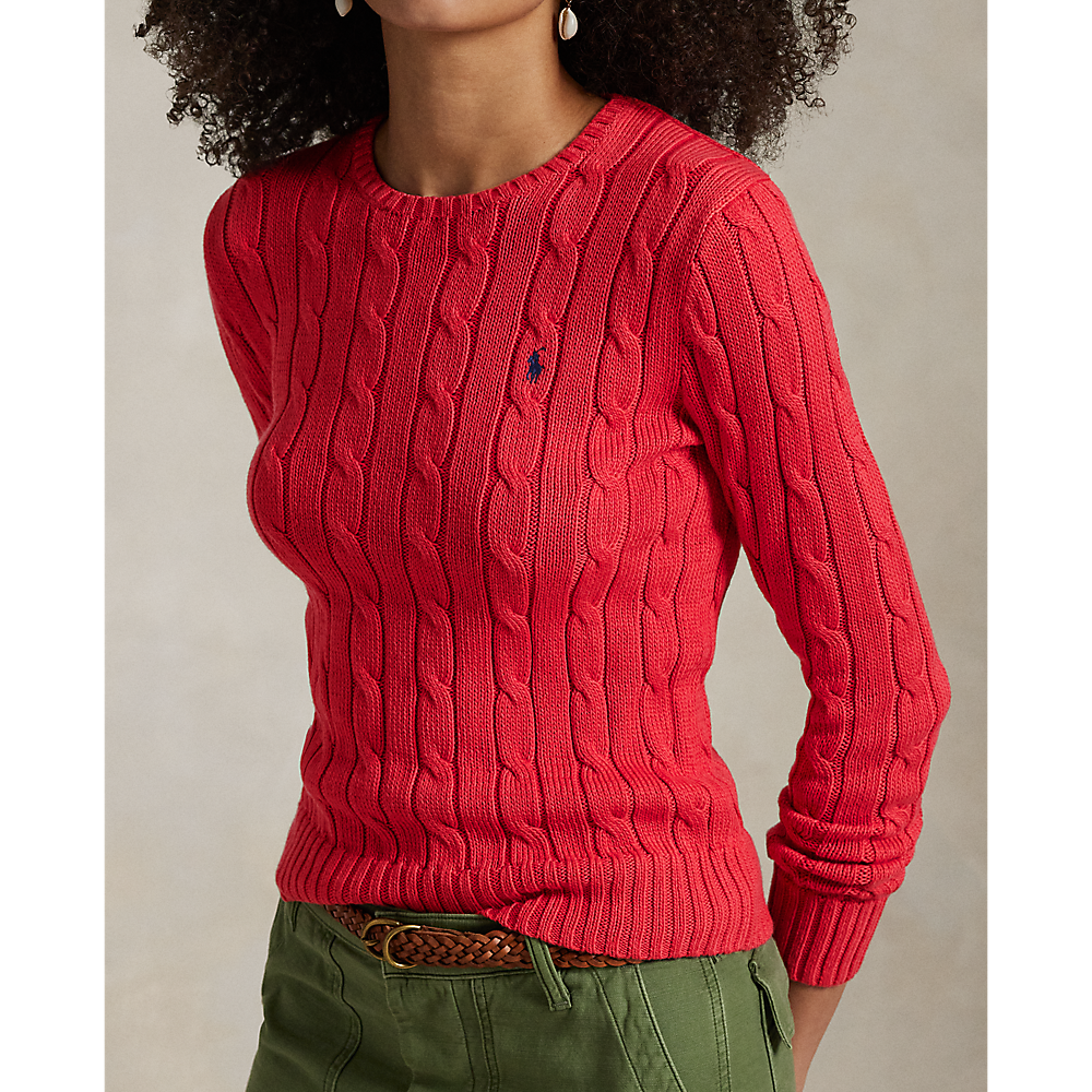 PRL Cable-Knit Cotton Crewneck Jumper/Pulover 211891640029