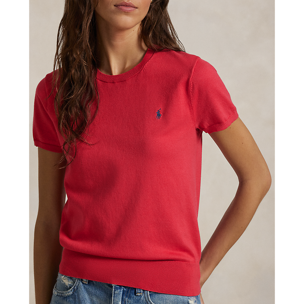 PRL Cotton-Blend Short-Sleeve Jumper/Pulover 211891673024