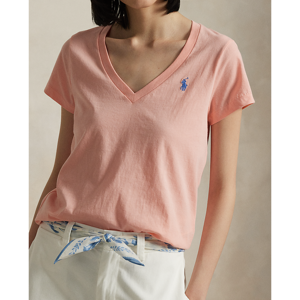 PRL Cotton Jersey V-Neck T-Shirt/Majica 211902403008