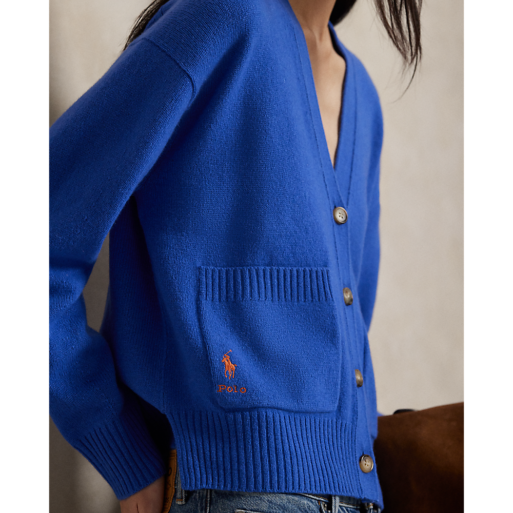 PRL Wool-Blend V-Neck Cardigan/Pulover 211914536012