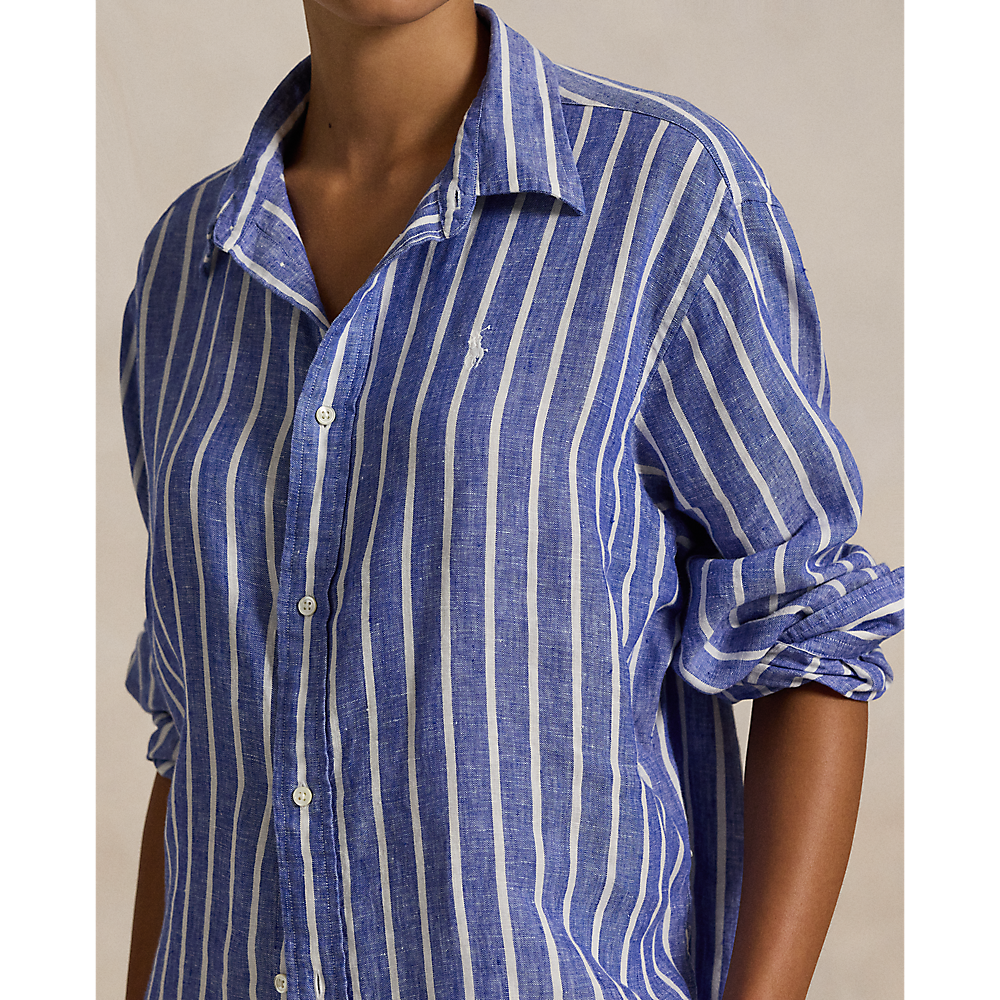 PRL Wide Cropped Gingham Linen Shirt/Košulja 211935130005