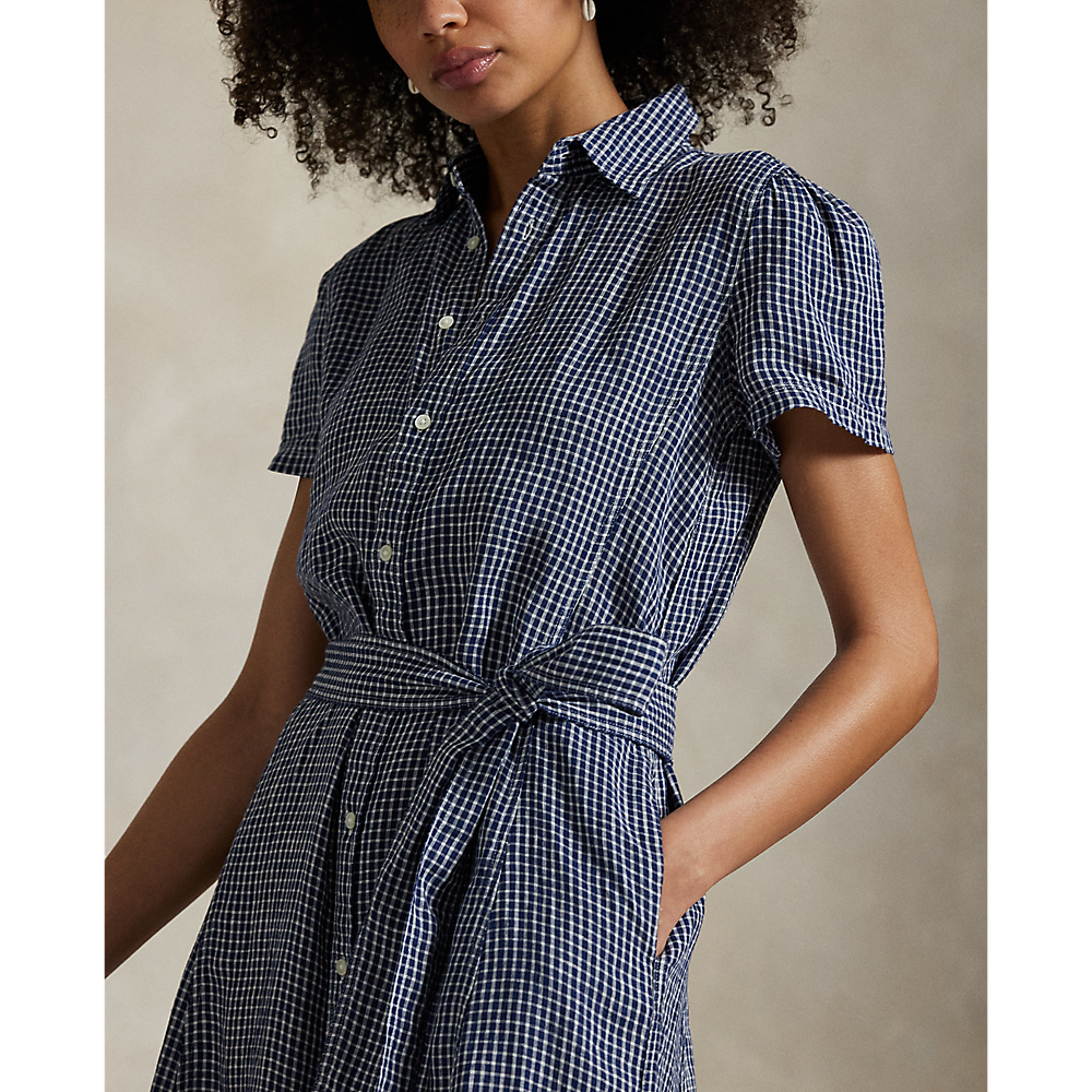PRL Belted Striped Linen Shirtdress/Haljina 211935154004