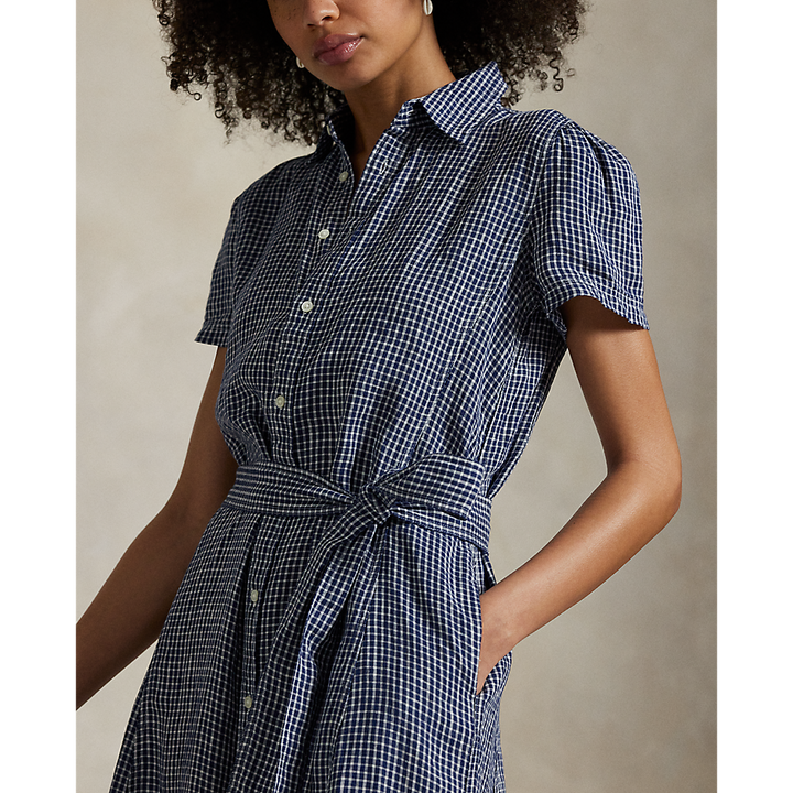 PRL Belted Striped Linen Shirtdress/Haljina 211935154004