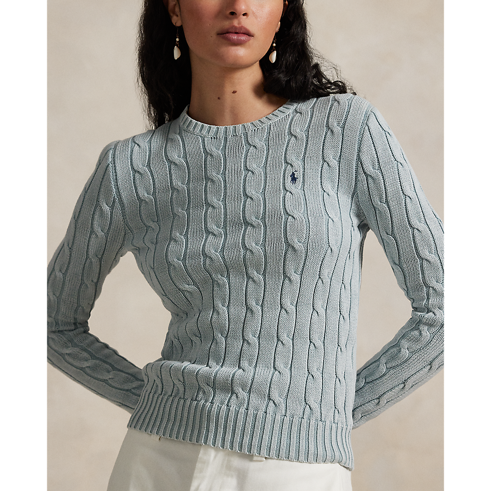PRL Cable-Knit Cotton Crewneck Jumper/Pulover 211935303009