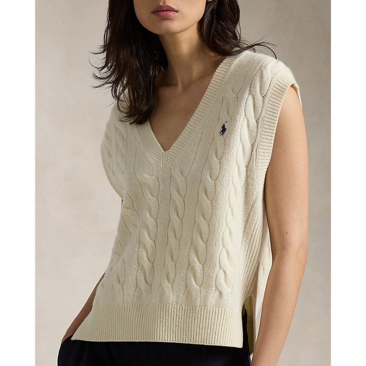 PRL Cable-Knit Cashmere Sleeveless Jumper/Pulover 211949994002