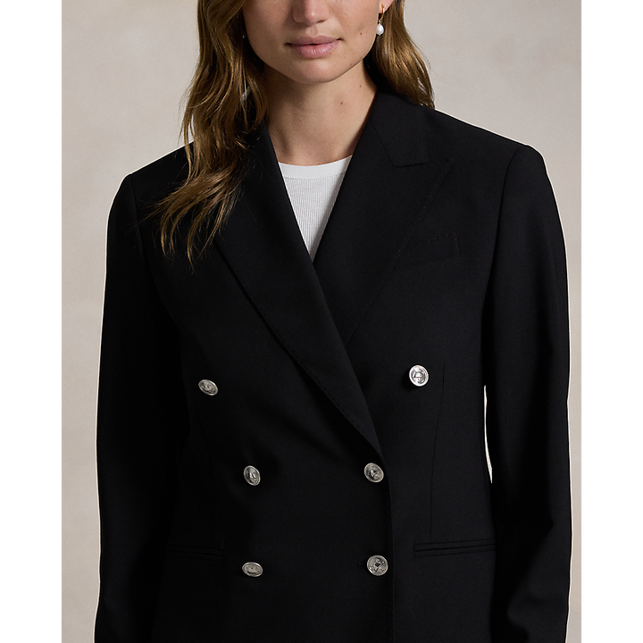 PRL Double-Breasted Stretch-Wool Blazer/Sako 211952571001