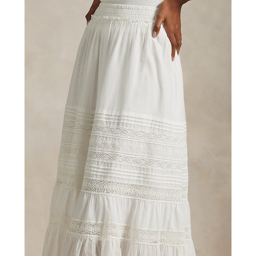 PRL Lace-Trim Cotton Voile Skirt/Suknja 211955036002