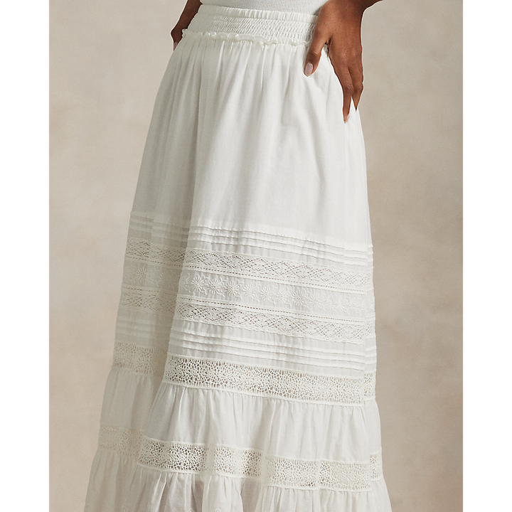 PRL Lace-Trim Cotton Voile Skirt/Suknja 211955036002