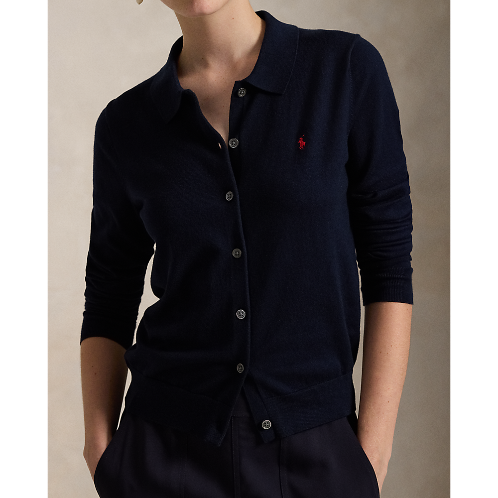 PRL Cotton-Blend Polo Cardigan/Pulover 211959285001