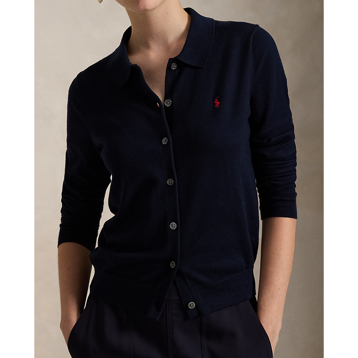 PRL Cotton-Blend Polo Cardigan/Pulover 211959285001