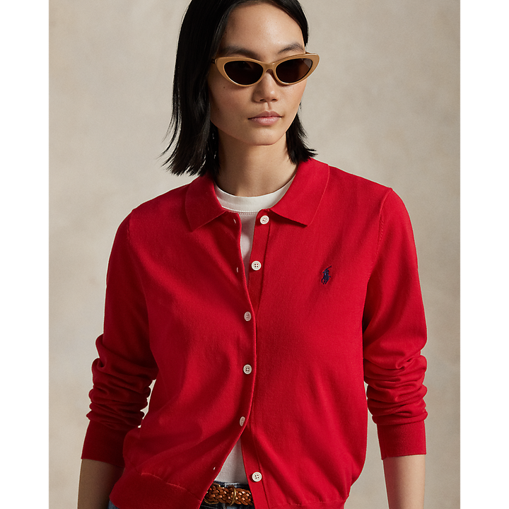PRL Cotton-Blend Polo Cardigan/Pulover 211959285002