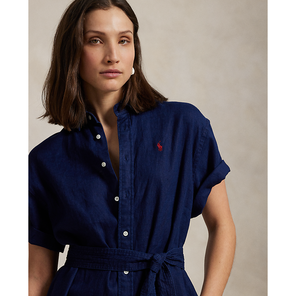 PRL Linen Short-Sleeve Shirtdress/Haljina 211959912001