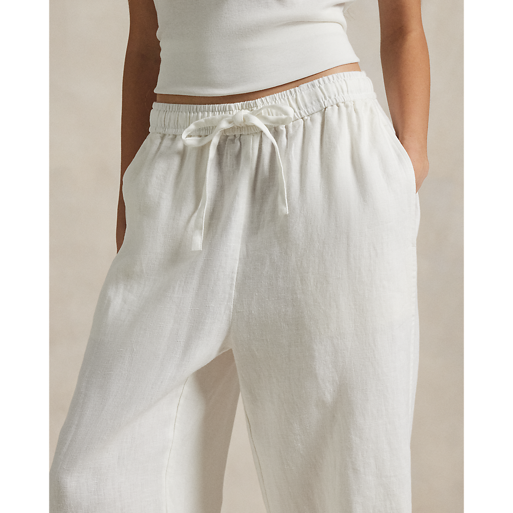 PRL Linen Drawstring Straight-Leg Trouser/Hlače 211965022001