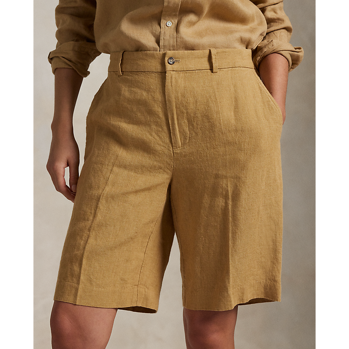 PRL Long Pleated Linen Short/Bermude 211965032001