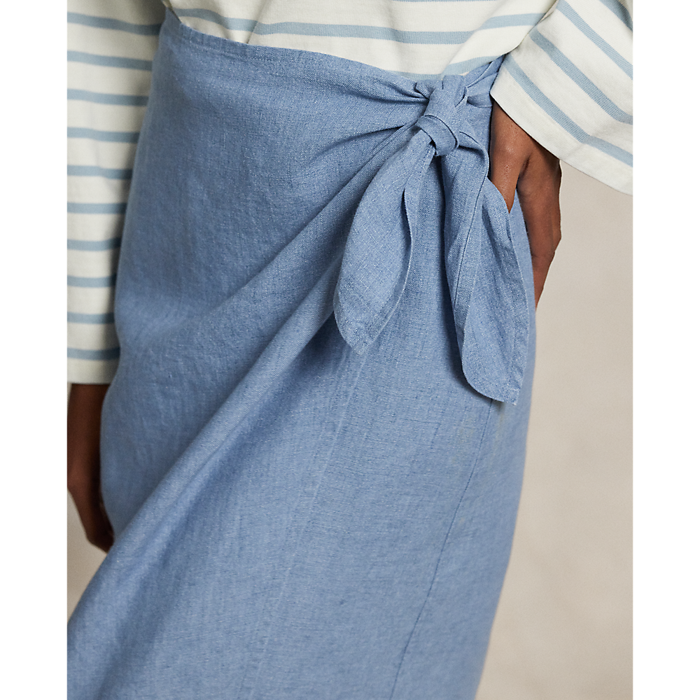 PRL Linen Tie-Wrap Skirt/Suknja 211965033001