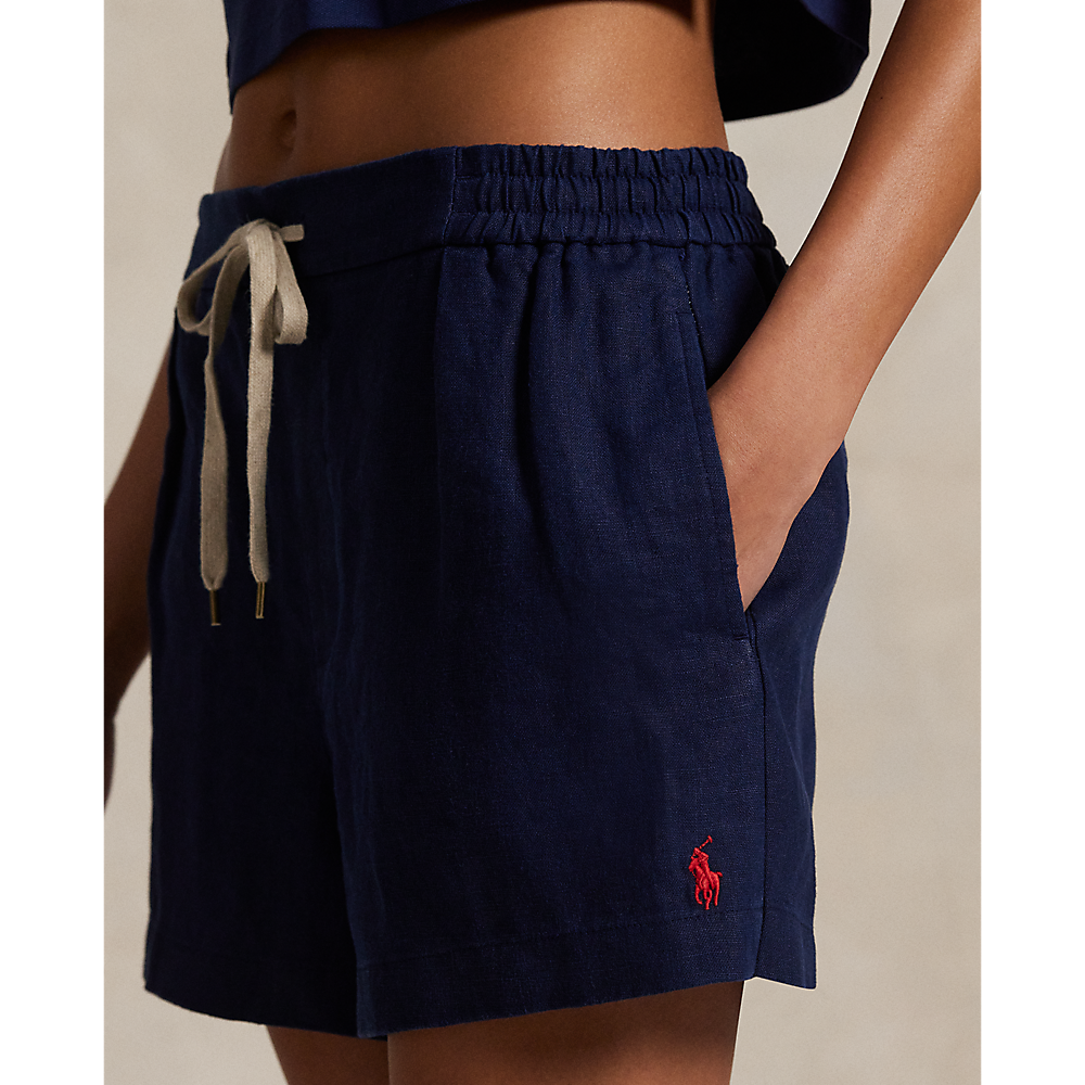 PRL Pleated Linen Drawstring Short/Bermude 211965034002