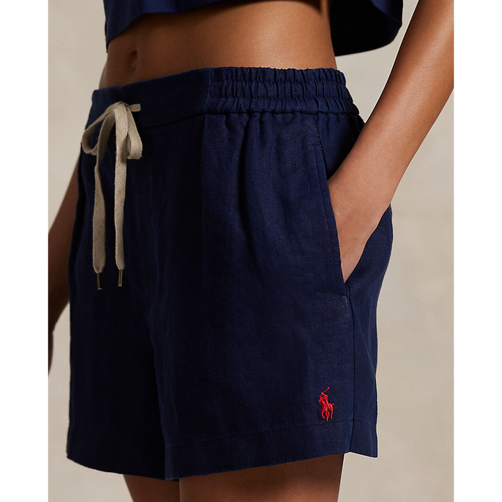 PRL Pleated Linen Drawstring Short/Bermude 211965034002