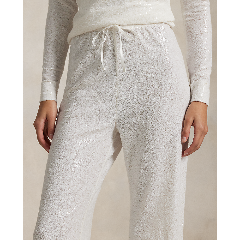 PRL Sequined Mesh Wide-Leg Trouser/Hlače 211965113001