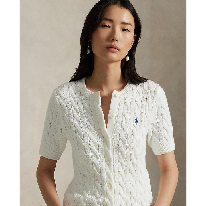 PRL Cable-Knit Cotton Short-Sleeve Cardigan/Pulover 211966720001