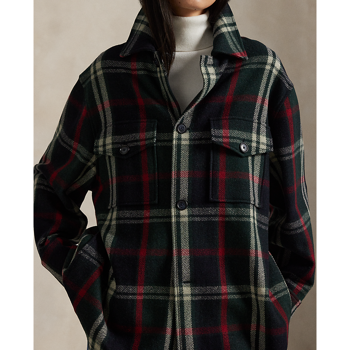 PRL Plaid Wool-Blend Twill Shirt Jacket/Košulja 211971524001