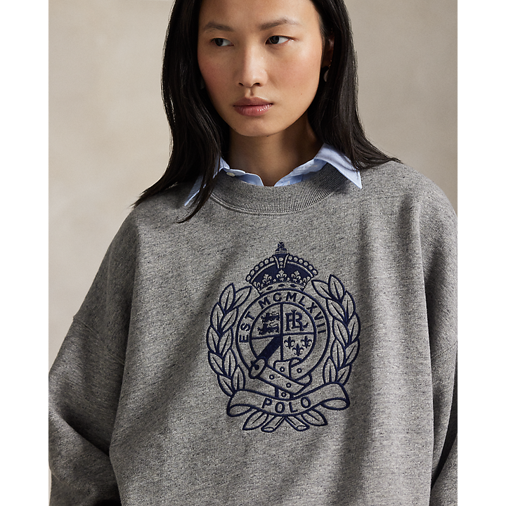 PRL Embroidered-Crest Fleece Crewneck/Pulover 211971754001
