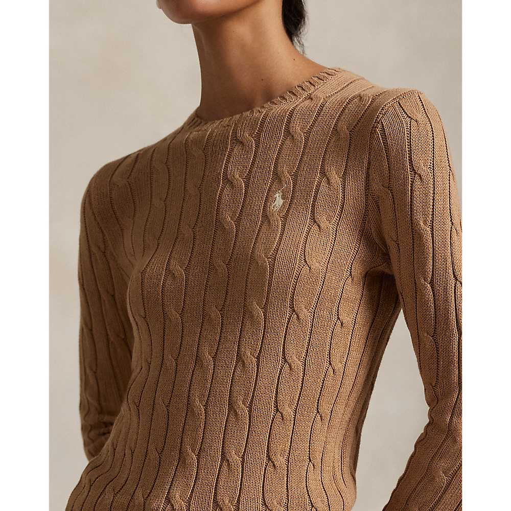 PRL Cable-Knit Cotton Crewneck Sweater  /Pulover 211971795002