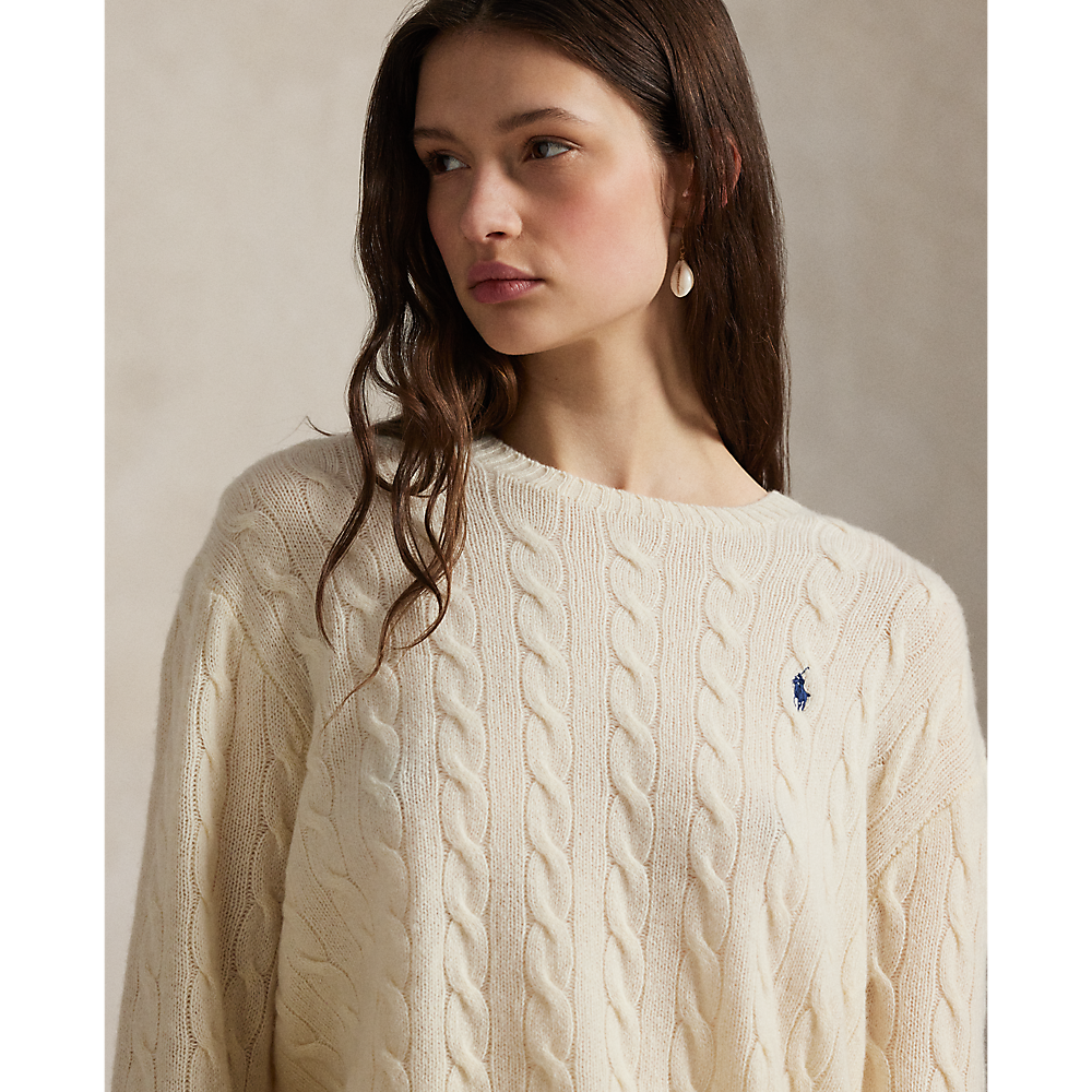 PRL Cable Wool-Cashmere Crewneck Jumper/Pulover 211971865001