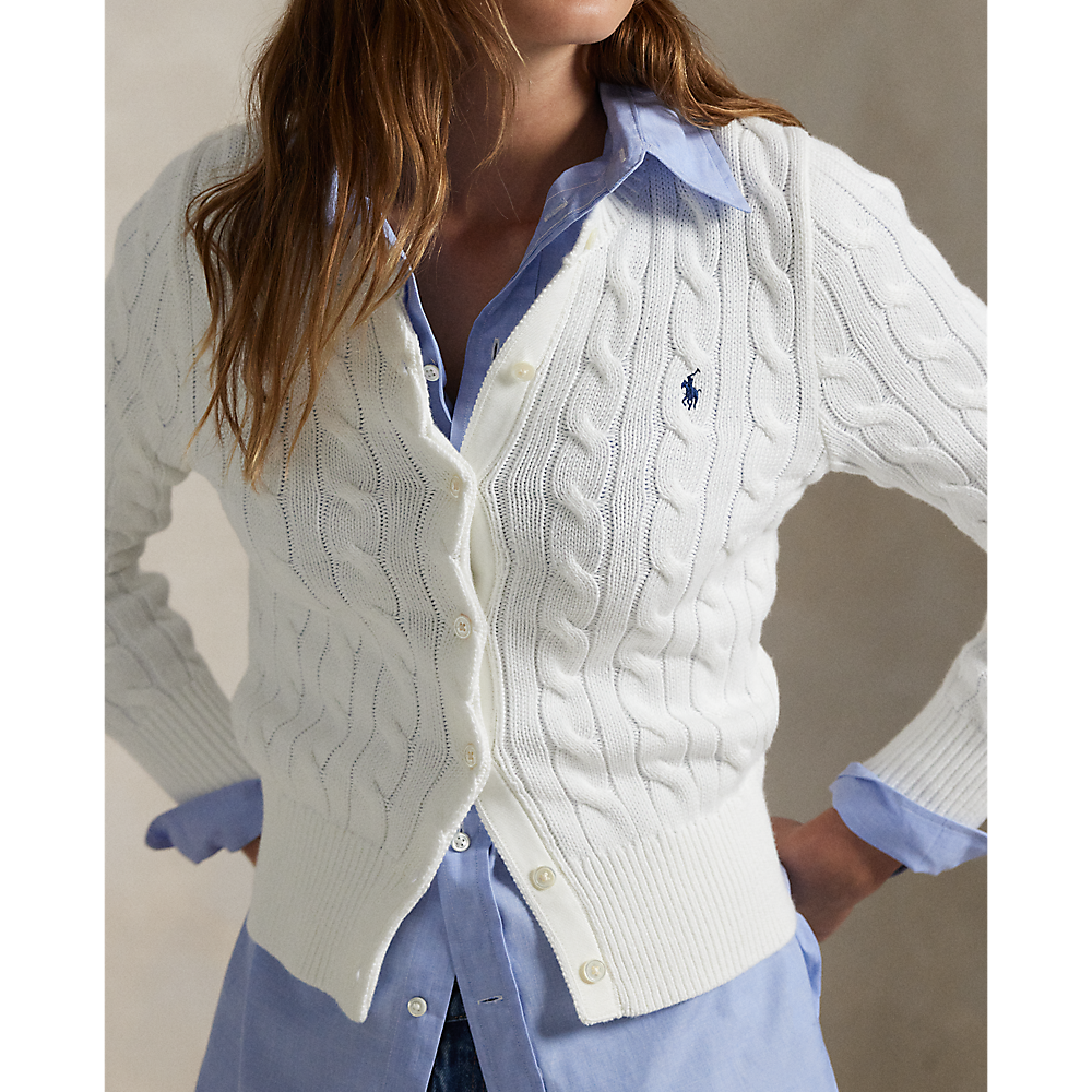 PRL Cable-Knit Cotton Crewneck Cardigan /Pulover 211971868007